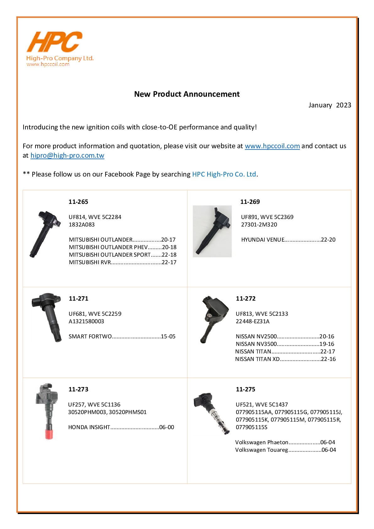 New Product Announcement - January 2023