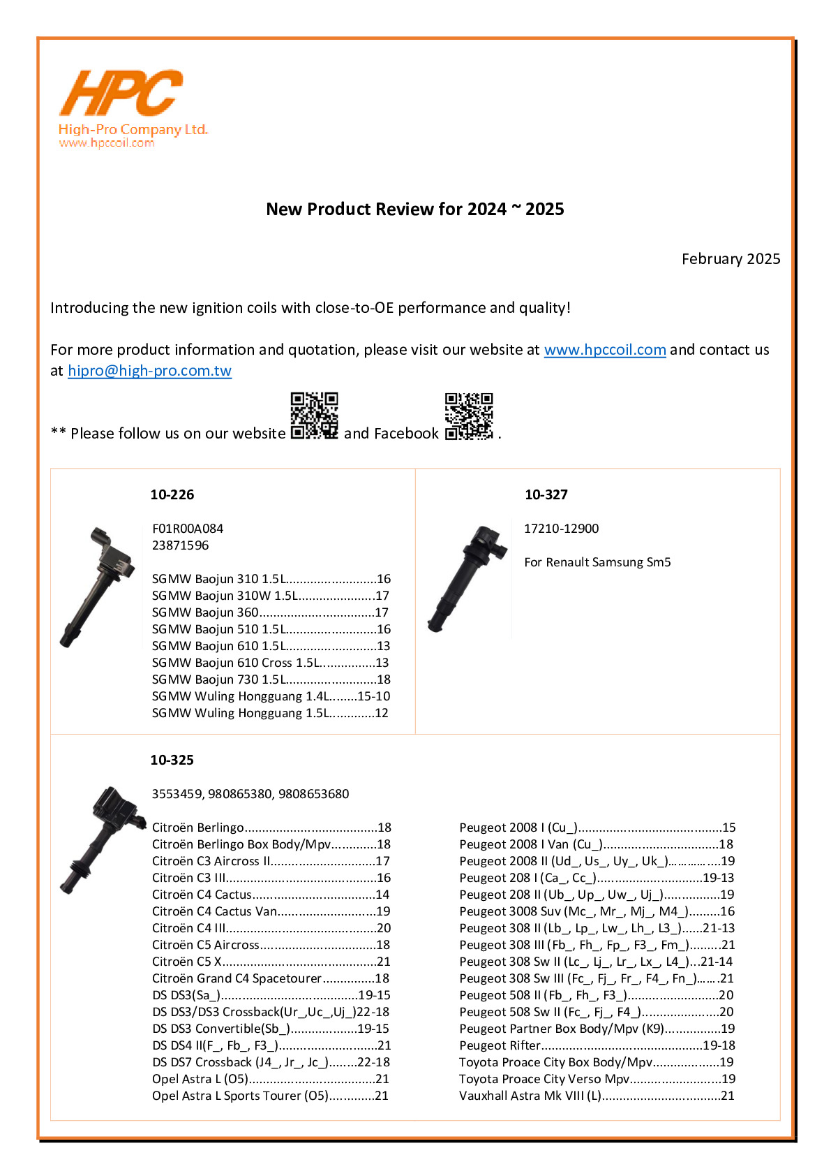 New Product Review for 2024~2025_Feb.2025
